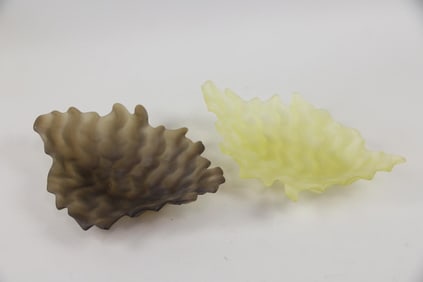 Pair of Hudson Beach Glass "Water Bowls"