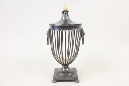 Barker Ellis Silver Plated Urn with Lion Head Handles