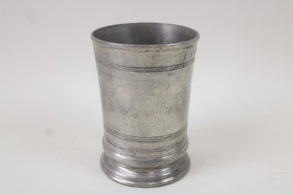 British Hallmarked Pewter Beaker Vase
