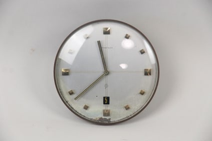 Glass and Metal Desk Clock by Tiffany & Co.
