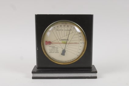 Middlebury Electric Clock Co. Graphic Relative Humidity Temperature Gauge