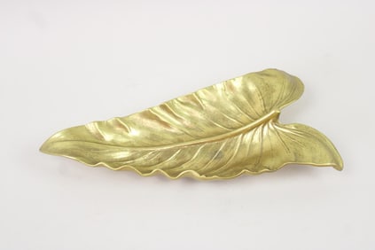 Virginia Metalcrafters Brass Calla Lily Leaf Trinket Dish