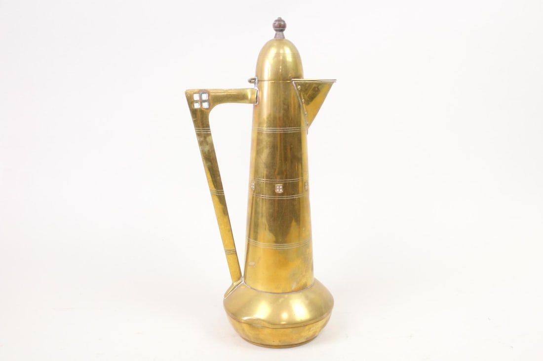 Arts & Crafts Brass Coffee Pot, Dallah (1 of 9)
