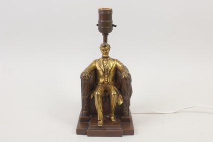 Jenning Brothers Bronze Abraham Lincoln Table Lamp