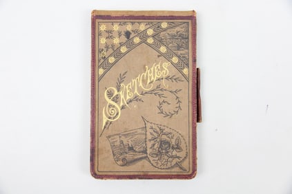 Victorian Sketchbook 1888 with Folk Art Drawings, Nyack on Hudson