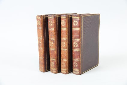 4 Volume Don Quixote Leather Book Set, Cervantes London 1821