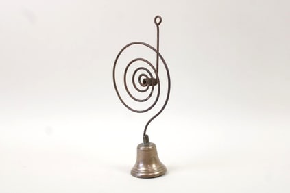 Primitive Brass Spiral Shopkeeper's Bell