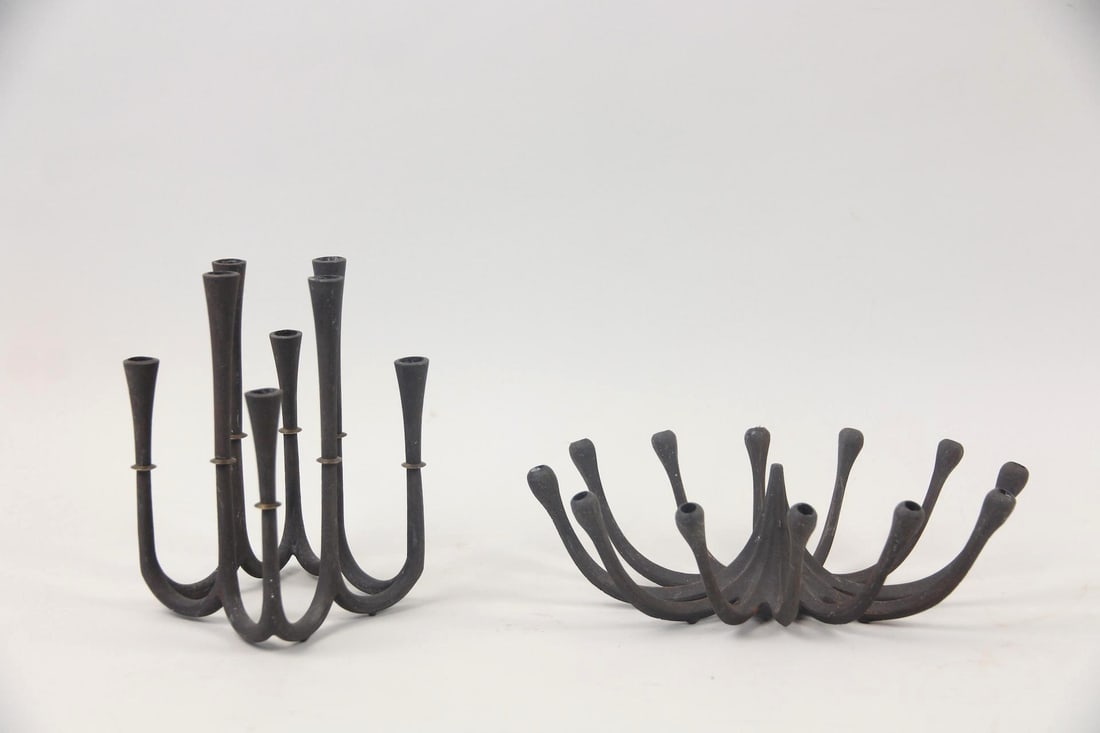 Pair of Jens Quistgaard for Dansk Designs Iron Candelabras (1 of 10)