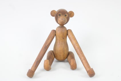 Danish Modern Wooden Hanging Monkey, Kay Bojesen Style