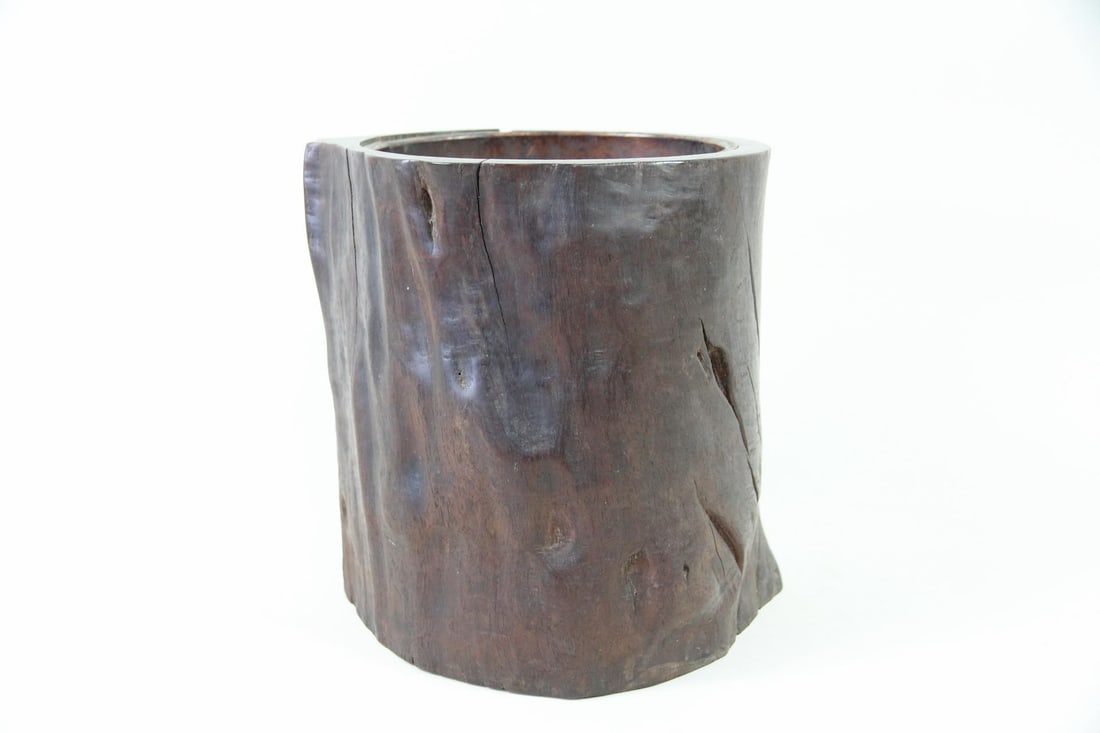 Copper Lined Tree Trunk Japanese Hibachi, Planter (1 of 8)