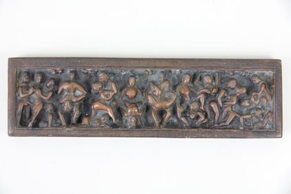 Bronze Erotic Kama Sutra Wall Plaque Sculpture