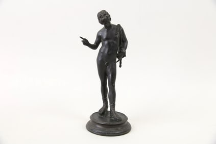 Bronze Greek Mythological Statue of Narcissus, Nude Man Sculpture