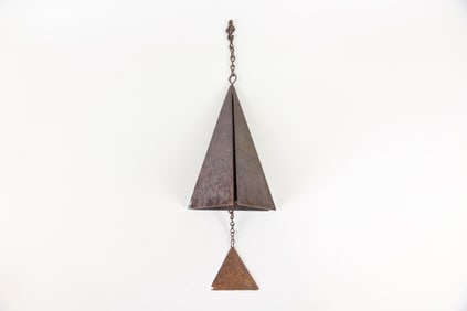 Rusty Minimalist Pyramid Iron Wind Chime