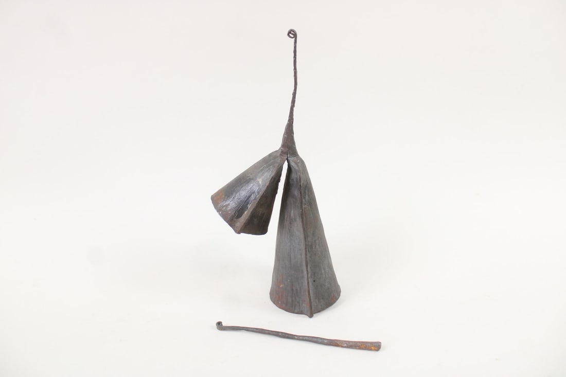 West African Iron Gankogui, Double Bell Instrument (1 of 7)