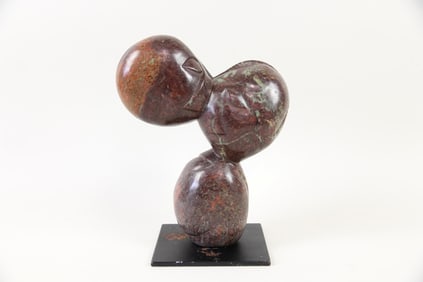 Abstract Faces Stone Shona Sculpture by Skebios Mugugu