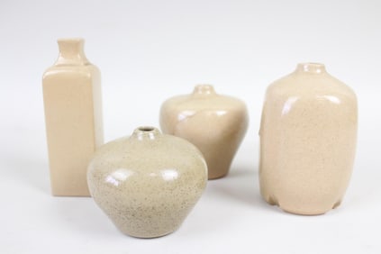 Lot of 4 Mid-Century Modern Pottery Bud Vases, Mikasa