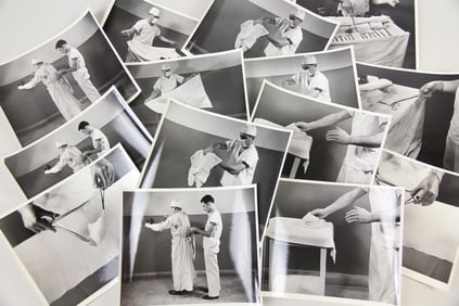Collection of 14 B&W Medical Instruction Photographs