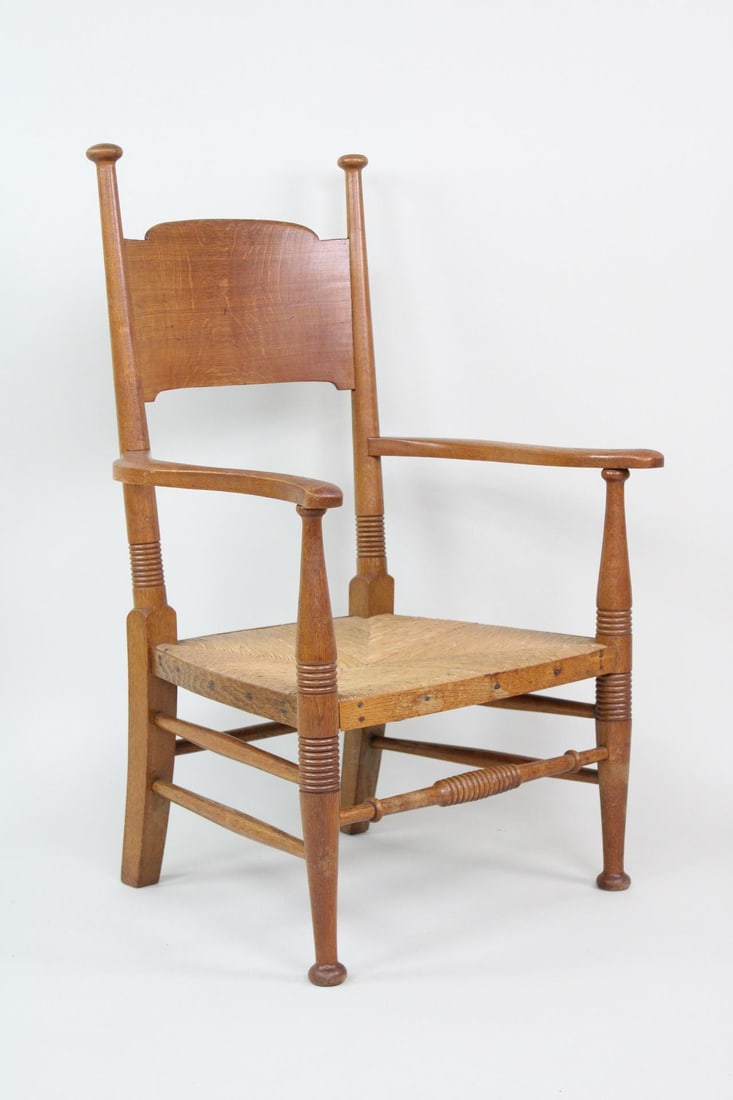 Arts & Crafts William Birch Oak Chair (1 of 11)