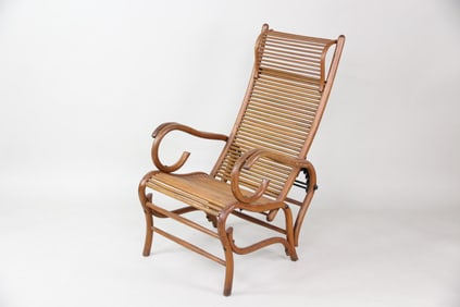 Antique Bentwood Adjustable Morris Chair, Thonet Style