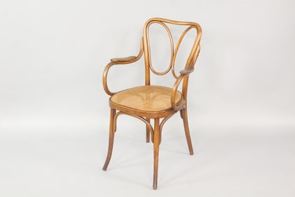 Bentwood Thonet Pretzel Back Bistro Armchair