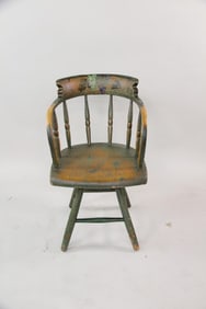 Firehouse Windsor Chair with Painted Grape Motif