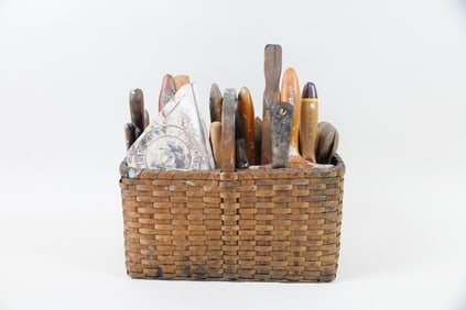 Basket Full of 30+ Artist Brushes & Tools