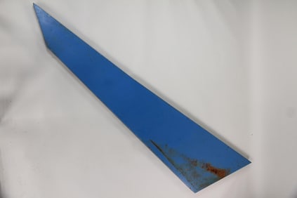 Clark Murray 10 Ft Blue Brutalist Rhombus Steel Wall Sculpture, 1 of 2