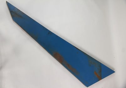 Clark Murray 10 Ft Blue Brutalist Rhombus Steel Wall Sculpture, 2 of 2