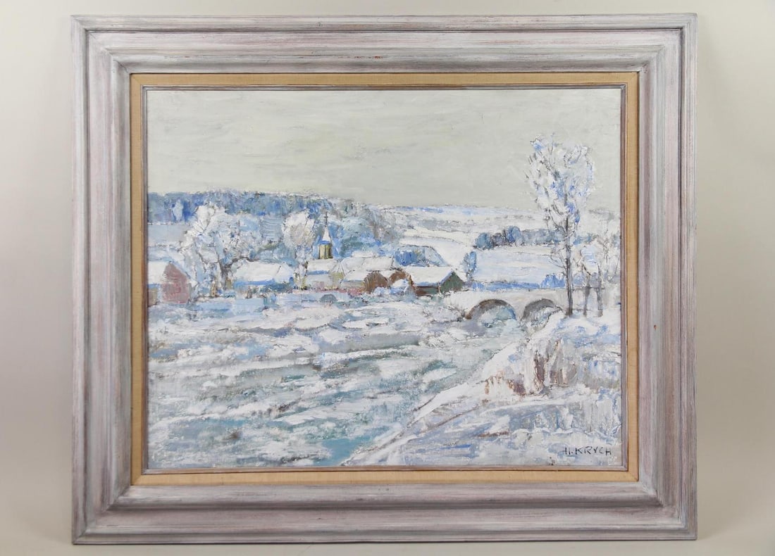 Henryk Krych Winter Landscape Painting (1 of 11)