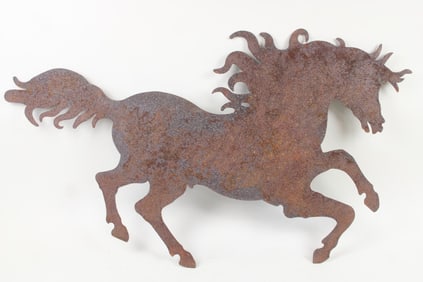 Contemporary Sheet Metal Weathervane Cutout, Galloping Horse
