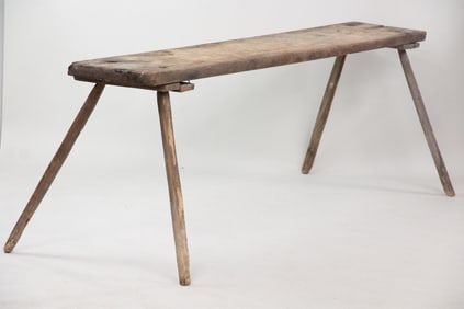 8 Ft Long Country Primitive Peg Leg Farm Table