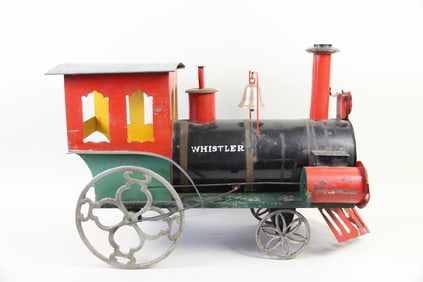 Oversized Ives "Whistler" Floor Locomotive Train Toy