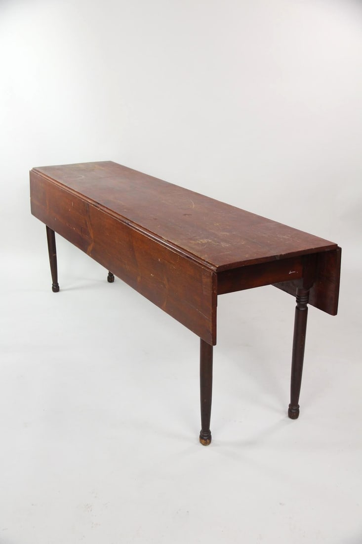 7' Primitive Drop Leaf Wooden Farm Table (1 of 16)