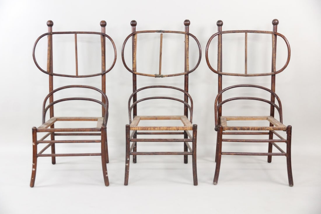 Set of 3 Folk Art Sculptural Wooden Stick and Ball Chairs (1 of 11)