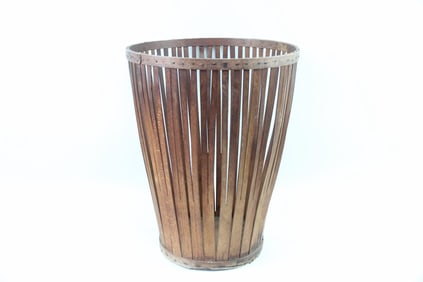Shaker Oak Slat Gathering Basket