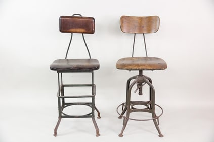 Lot of 2 Industrial Drafting Stools, Toledo