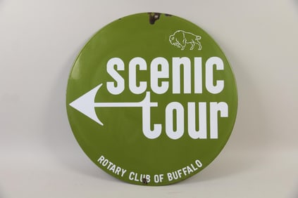 60's Green Porcelain Enamel Sign Buffalo NY