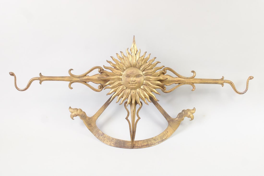 Italian Gilded Gold Toleware Wall Scale, Sun Motif by Palladio (1 of 9)