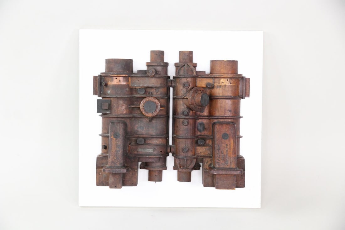 Industrial Wooden Cylinder Mold, Assembled Sculpture (1 of 8)
