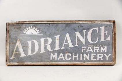 Adriance Farm Machinery Painted Smaltz Sign, Poughkeepsie, NY