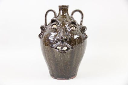 Kim Ellington Folk Art Face Jug, Catawba Valley