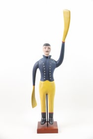 Contemporary Folk Art Army Signalman Whirligig