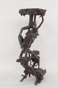 Meiji Japanese Natural Tree Root Kadai Stand