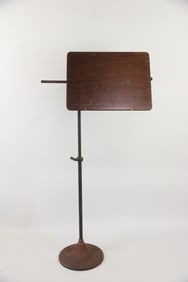 Industrial Wood & Iron Adjustable Reading or Music Stand