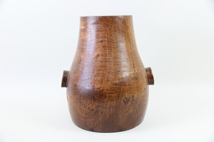 Primitive Chinese Wooden Rice Container, Vase