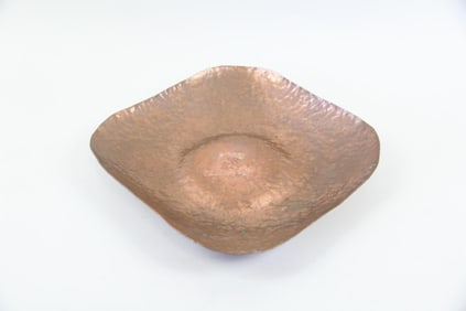 Hammered Copper Shallow Bowl, Tray