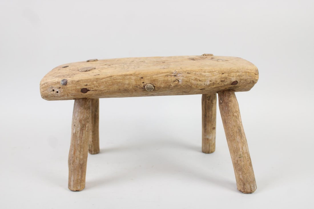 Primitive Peg Leg Stool with Patina (1 of 8)