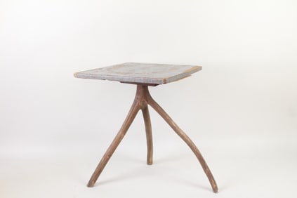 Folk Art Twig Side Table, Adirondack Camp