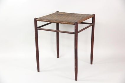 Unusual Woven Top Primitive Table