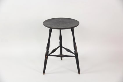 Black Windsor Candle Stand Table, Bill Wallick